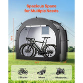 Bike Storage Tent, 1 to 2 Bikes, Outdoor Spacious Bike Storage Tent with Ventilated Window, Waterproof Easy-to-Install Bike Tent with High Strength Fiberglass & Dual Zippers, Fit for Bicycle